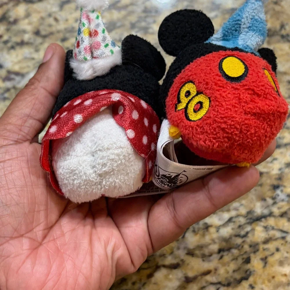 Disney Tsum Tsum Mickey Minnie 90th Anniversary Plush Set Disney Parks Mini 3.5
